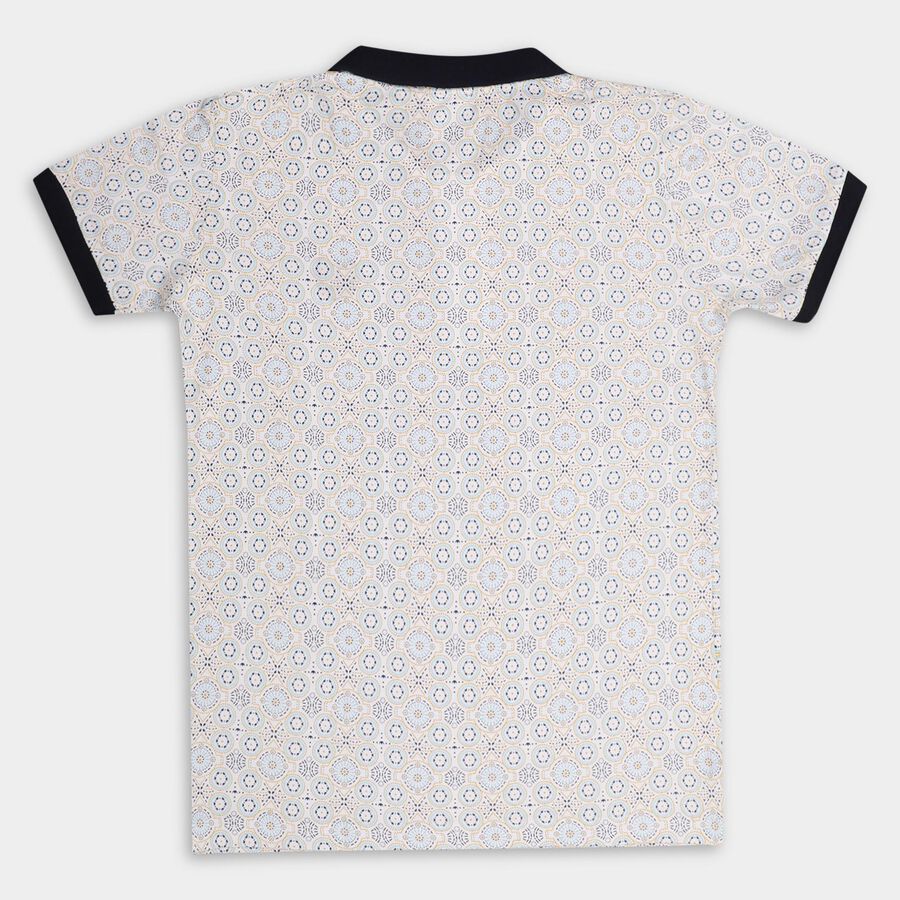 Boys' 100% Cotton Half Sleeves T-Shirt , सफ़ेद, large image number null