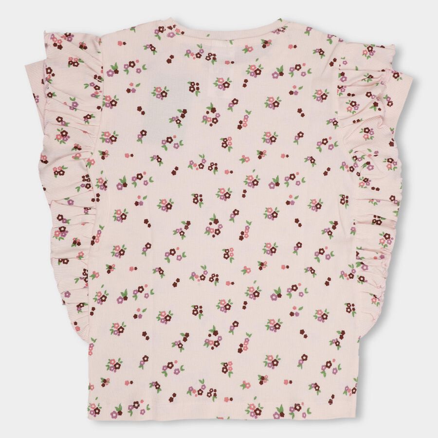 Girls' 100% Cotton T-Shirt , हल्का गुलाबी, large image number null