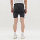 Men's Charcoal Black Regular Fit Active Bermuda Shorts, Charcoal, small