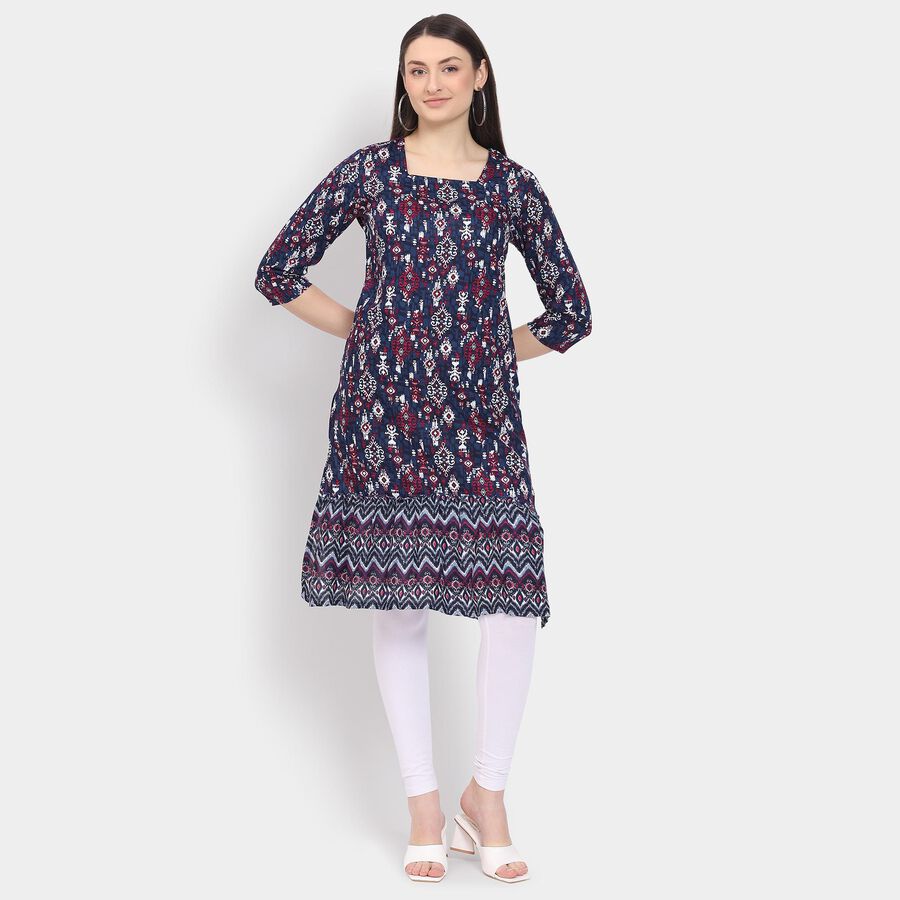 Ladies' Kurta, गहरा नीला, large image number null