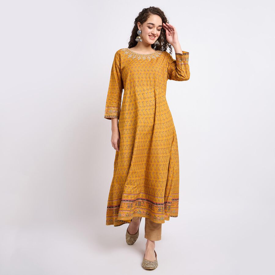Ladies' Kurta, पीला, large image number null