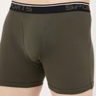 Men's Olive Regular Fit Cotton Trunks, ओलिव, small