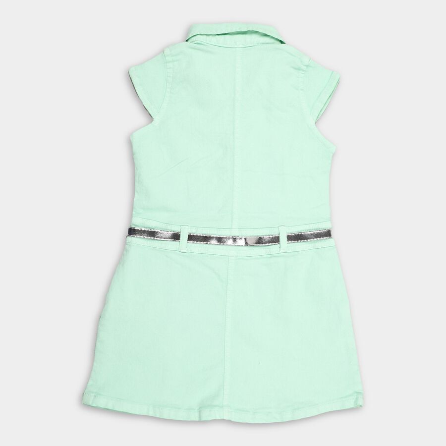 Girl's Frock, हल्का हरा, large image number null