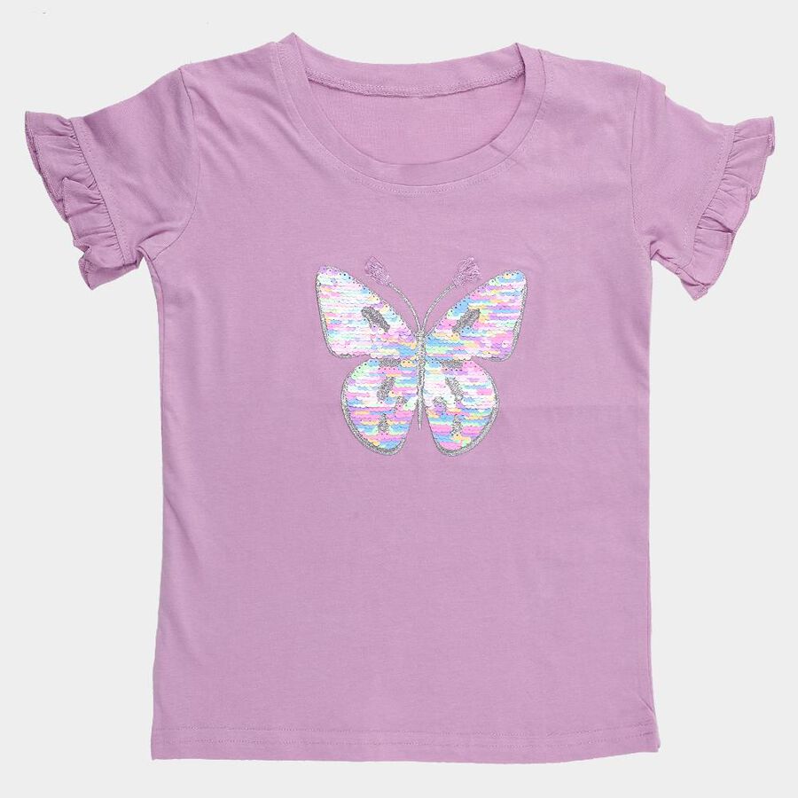 Girls' T-Shirt, लाइलेक, large