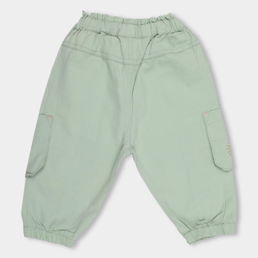 Infants' Light Sage Green Elasticated Cargo Trousers, Light Green, large image number null