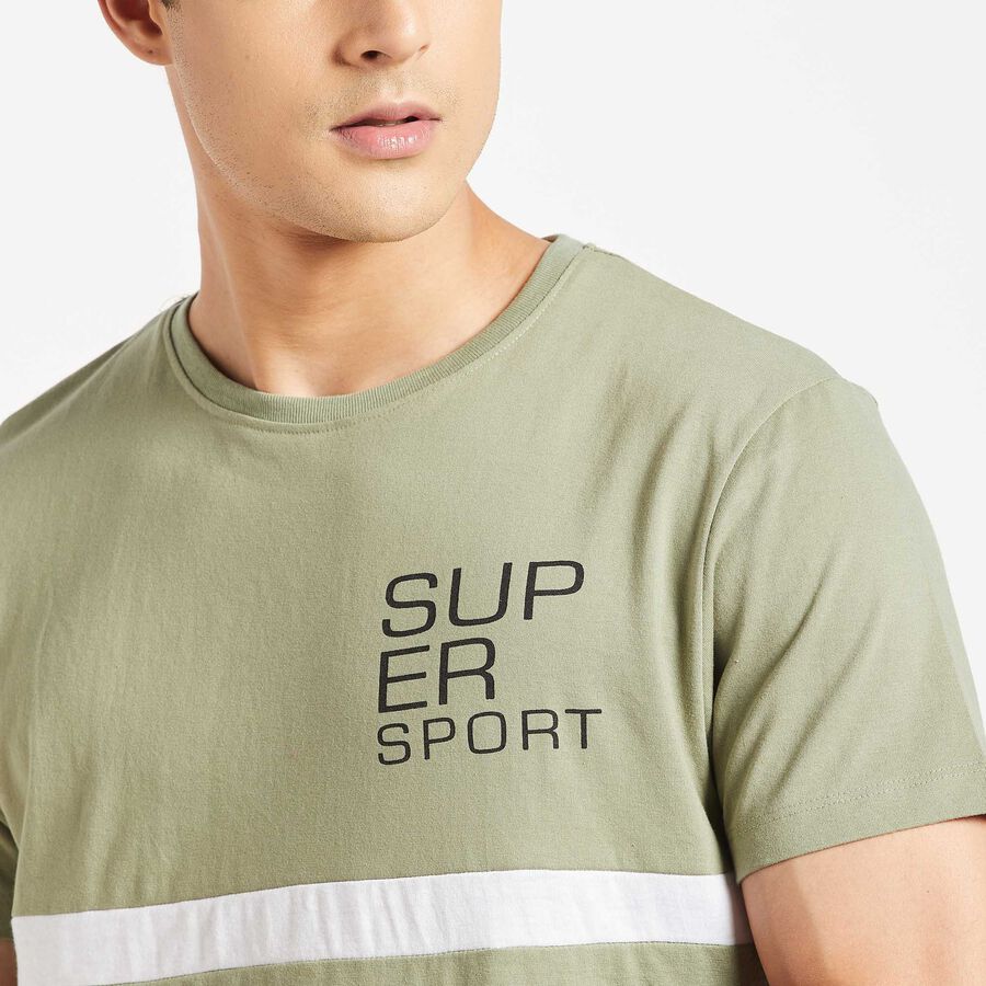 Round Neck T-Shirt, Light Green, large image number null