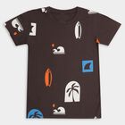 Boys' 100% Cotton Half Sleeves T-Shirt , Charcoal, small image number null