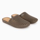 Women's Taupe Woven Slip-On Mules, Brown, small