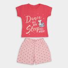 Girls' 100% Cotton Night Suit , Pink, small