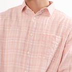 Men's Light Pink Cotton Checkered Casual Shirt, गुलाबी, small image number null