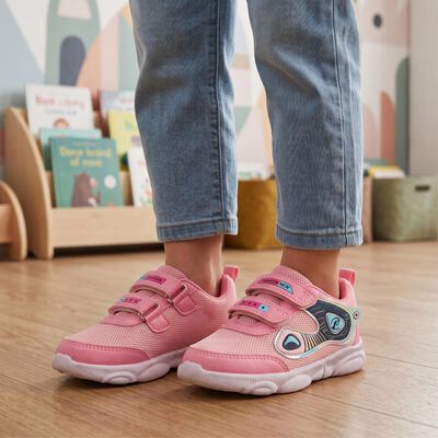 Girls' Pink Velcro Sneakers