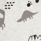 Infants Printed Pyjama, Melange Light Grey, small image number null