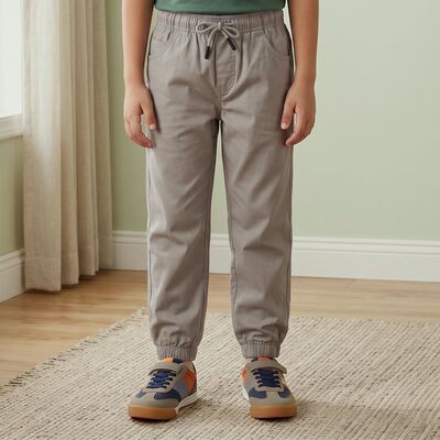 Boys Grey Jogger Trousers