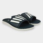 Men's Navy Blue Slip-On Slide Sandals, नेवी ब्लू, small