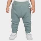 Infants Teal Jogger Waffle Knit Pyjama, टील ब्लू, small