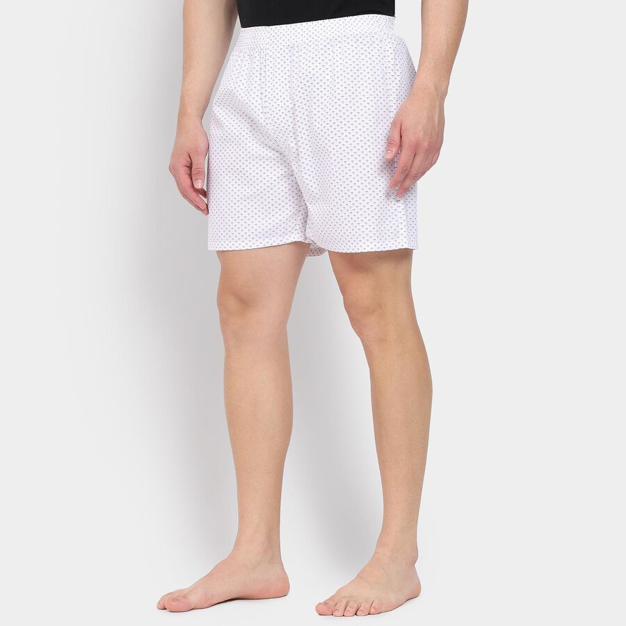 Men's 100% Cotton Boxers, सफ़ेद, large image number null