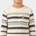 Boys' Light Green Round Neck Regular T-Shirt, Light Green, small