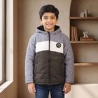 Boys Light Blue Hooded Puffer Jacket, Light Blue, small