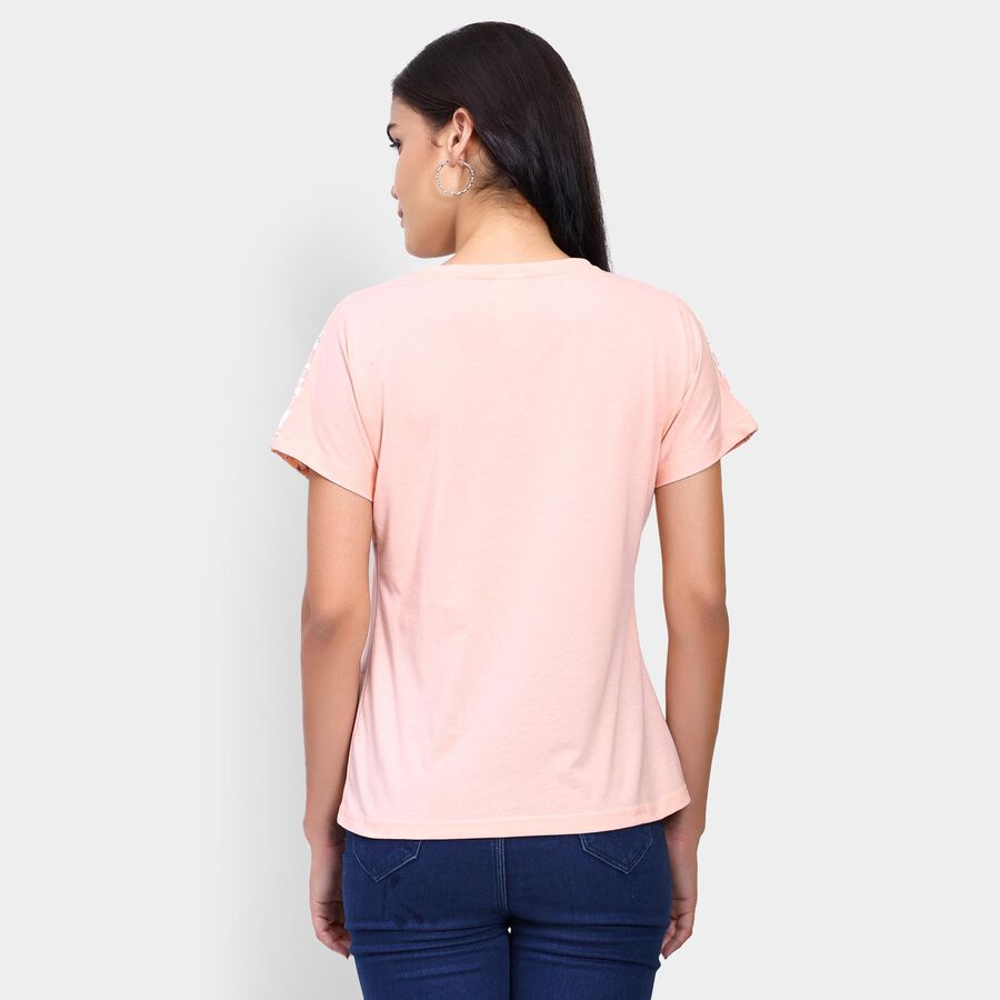 Ladies' Round Neck T-Shirt , Peach, large image number null