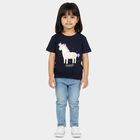 Girls' T-Shirt, Navy Blue, small
