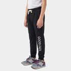 Boys' Black Jogger Graphic Printed Winter Pyjama, काला, small