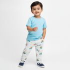 Infants Light Grey Printed Cotton Blend Pyjama, मिश्रित हल्का ग्रे, small image number null