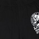 Boys' Black Regular Fit Cartoon Printed Pyjama, Black, small