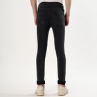 Men's Charcoal Black Skinny Fit Classic Jeans, Dark Grey, small image number null