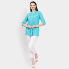 Ladies' 100% Cotton Kurta, टील ब्लू, small image number null