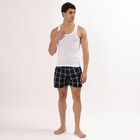 Boys' Bright White Cotton Round Neck Sleeveless Vest, White, small image number null