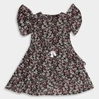 Girls' Frock, काला, small