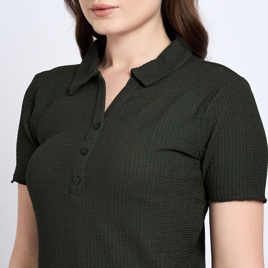 Ladies' Polo T-Shirt, Dark Green, large image number null