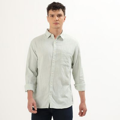 Men's 100% Cotton Regular Collar Casual Shirt