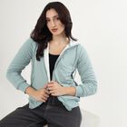 Women's Light Sage Green Hooded Casual Sweatshirt, हल्का हरा, small image number null