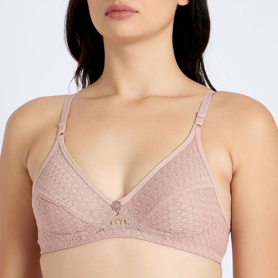 Ladies' Non-Padded Bra, Brown, large image number null
