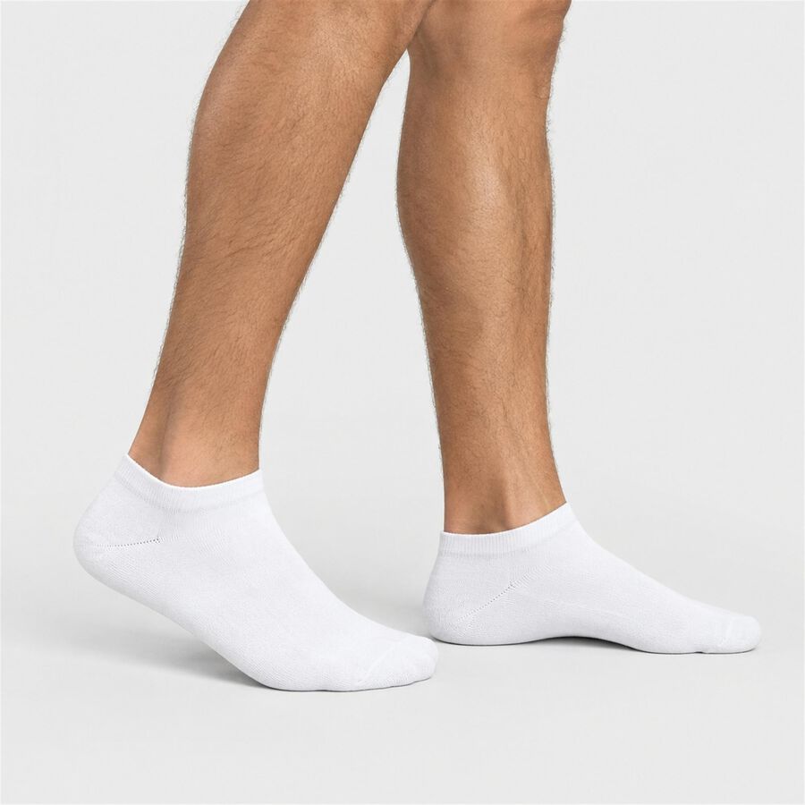 Men's Ankle Length Regular Fit Solid Pack of 3 Socks ( Black, Grey, White ), काला, large