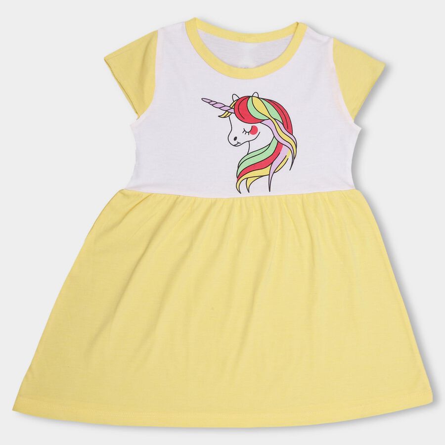 Girls' Frock, Yellow, large