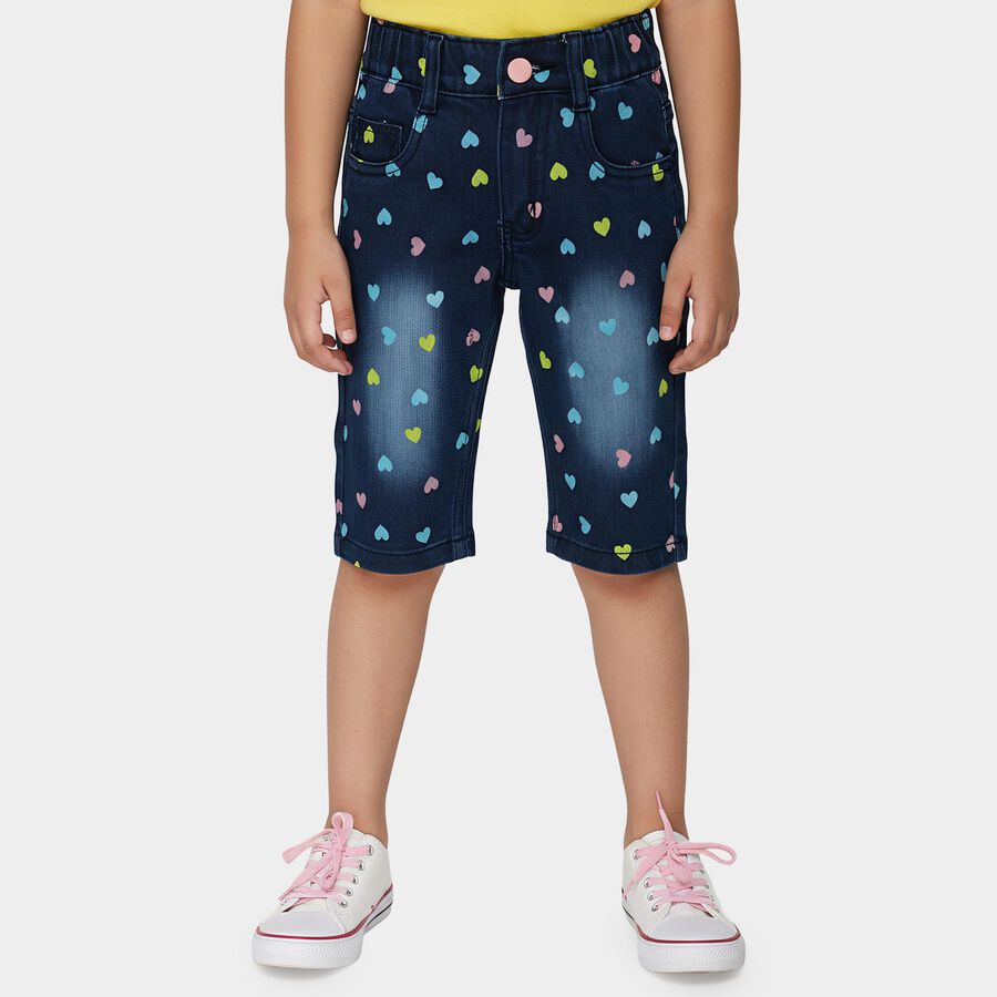 Girls' Capri, Dark Blue, large