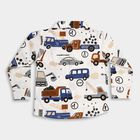 Boy's Cotton Casual Shirt, Off White, small image number null