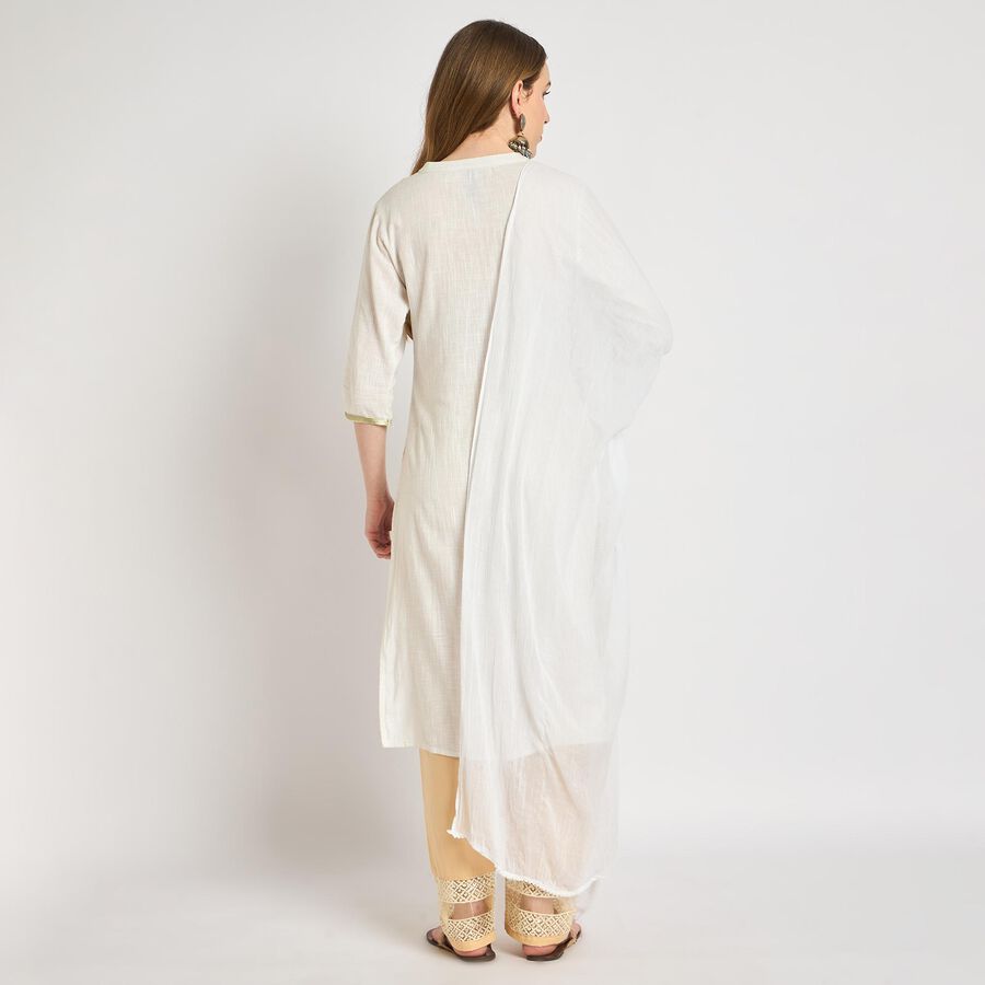Ladies' Dupatta , सफ़ेद, large image number null