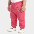 Infants Pink Jogger Embroidered Cotton Pyjama, गुलाबी, small