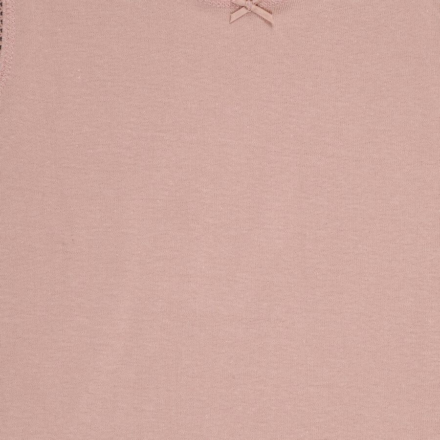 Girls' 100% Cotton Vest, पीच, large image number null