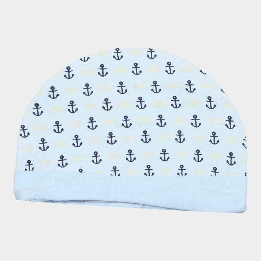 Infants Cotton Printed Baby Gift Set, Light Blue, large image number null
