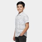 Boys Off-White Cotton Classic Collar Casual Shirt, Off White, small