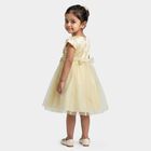 Girls' Beige Fit and Flare Embellished Party Wear Frock, Beige, small