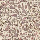 Infants' Beige Floral Printed Ruffle Fit and Flare Frock, Beige, small