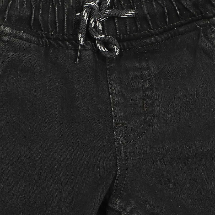 Boys Olive Straight Fit Washed Jeans, ओलिव, large