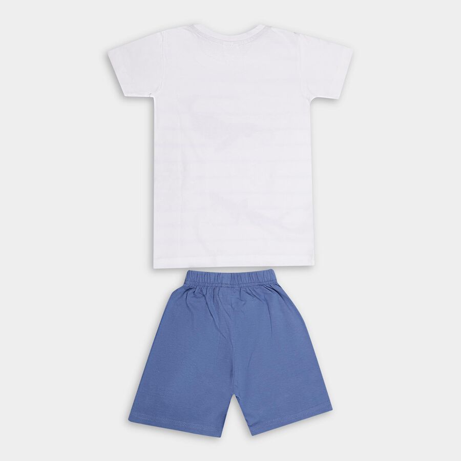 Boys' 100% Cotton Knit Baba Suit , सफ़ेद, large image number null