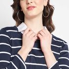 Stripes Shirt, Navy Blue, small image number null