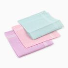 Boys Pastel Solid Pack of 3 Handkerchief, हल्का गुलाबी, small